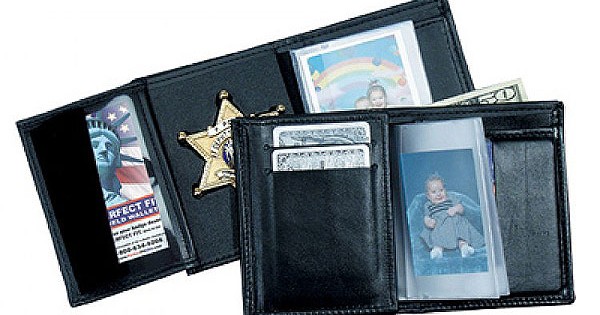 Custom Cut Bifold Hidden Badge Wallet