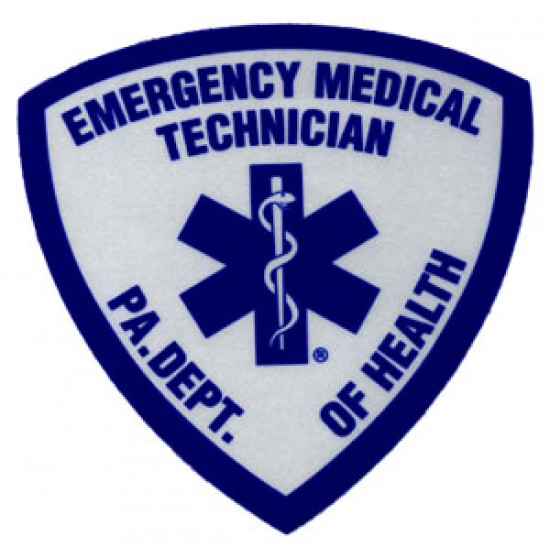 Black Star of Life 2/" Die Cut Reflective Emergency Medical EMT Decal w//Border