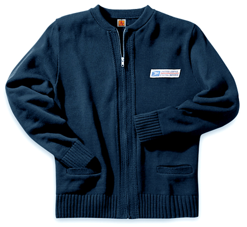 USPS Regulation Postal Sweater, Blue Post Office Costume